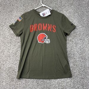 Cleveland Browns Salute To Service Shirt Women Medium Nike Tee NFL Military New